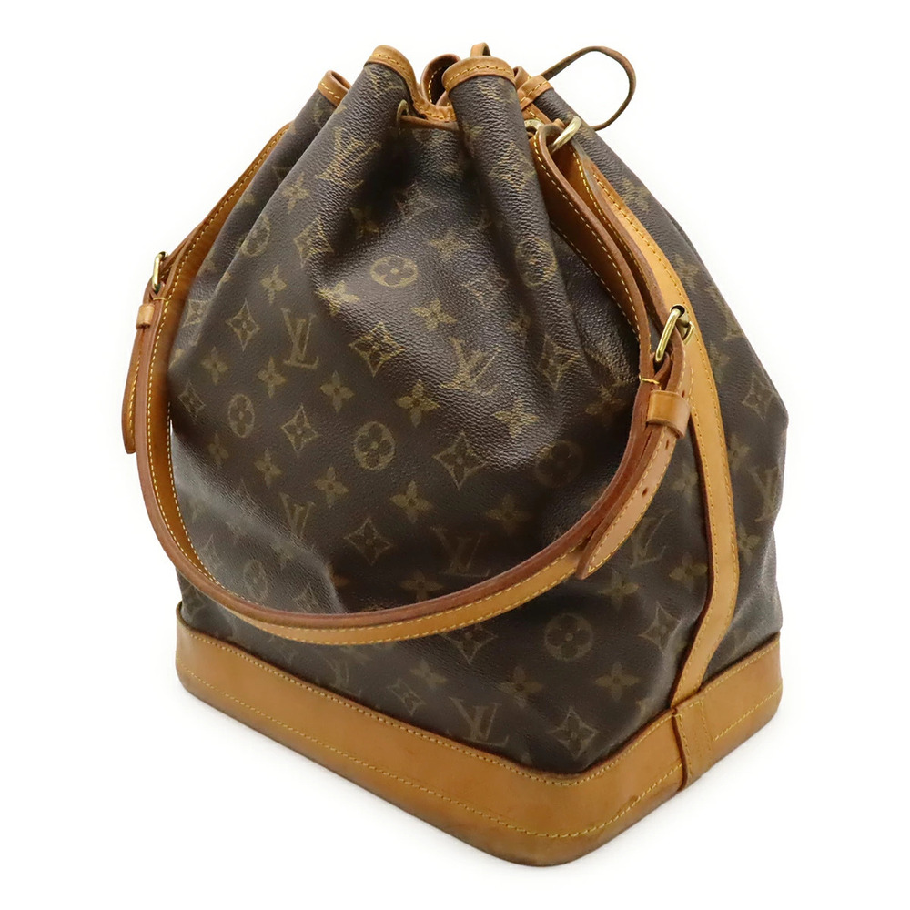 Louis Vuitton Bag Hobo Noe Drawstring Shoulder Monogram Brown